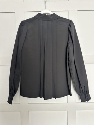 Judith Pleated Back Blouse by Costa &amp; Mani - Black, Mushroom