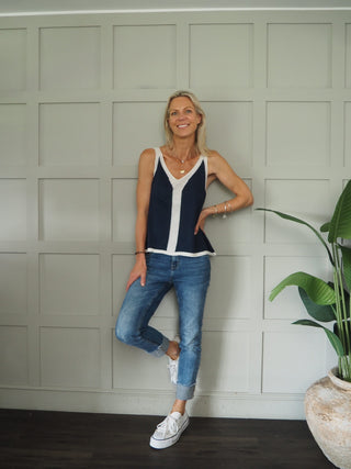 Hanwell Cotton Mix Vest - Black, Khaki, Navy Blue, Rusty Red