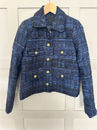 Valentine Lined Boucle Blazer with Gold Buttons and Pockets - 5 Colours