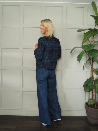 Valentine Lined Boucle Blazer with Gold Buttons and Pockets - 5 Colours