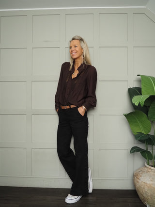 Belle Long Sleeve, Ruffle Collar Blouse, Best Seller - 10 Colours