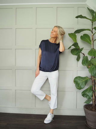 Soffyns Cropped Trousers by Part Two - Black, White