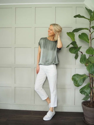 Soffyns Cropped Trousers by Part Two - Black, White