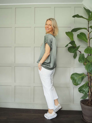 Soffyns Cropped Trousers by Part Two - Black, White