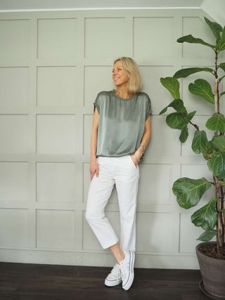 Soffyns Cropped Trousers by Part Two - Black, White