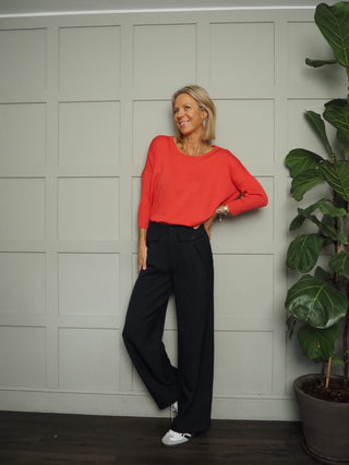 Chava Wide Leg Trousers - Night Sky Blue