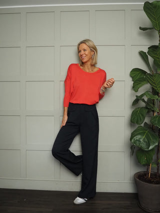 Chava Wide Leg Trousers - Night Sky Blue