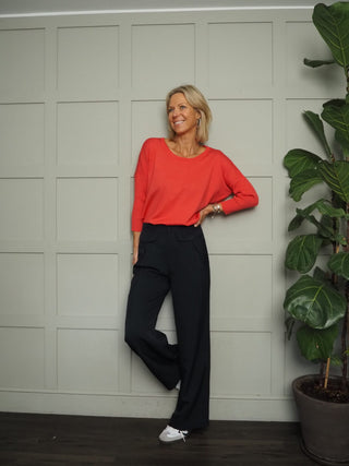 Chava Wide Leg Trousers - Night Sky Blue