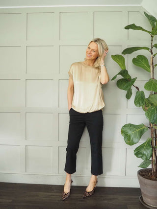 Soffyns Cropped Trousers by Part Two - Black, White