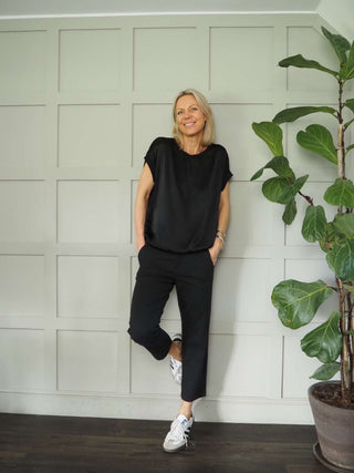 Soffyns Cropped Trousers by Part Two - Black, White