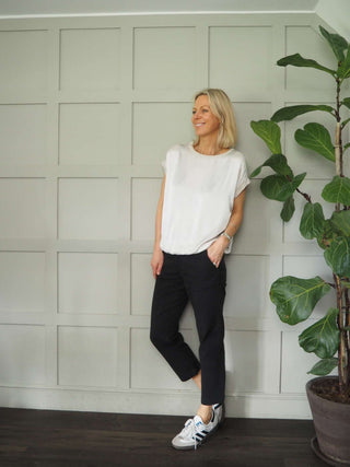 Soffyns Cropped Trousers by Part Two - Black, White