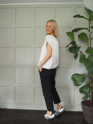 Soffyns Cropped Trousers by Part Two - Black, White