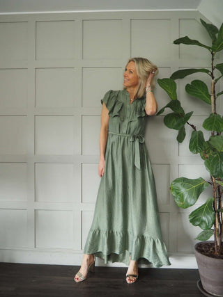 Morello Sleeveless Maxi Dress - Black, Khaki, Off White, Red