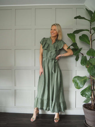 Morello Sleeveless Maxi Dress - Black, Khaki, Off White, Red