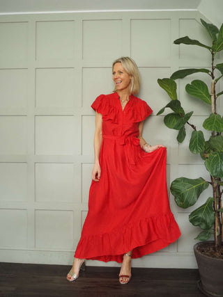 Morello Sleeveless Maxi Dress - Black, Khaki, Off White, Red