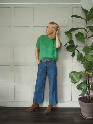 Cary Mohair Mix Round Neck Short Sleeve Jumper - 6 Colours