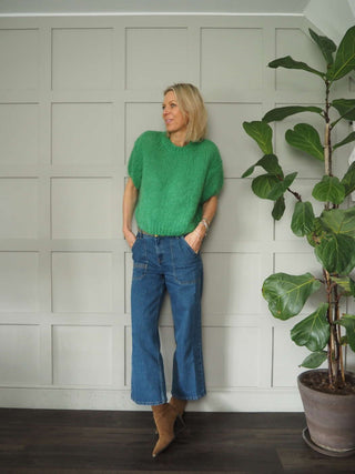 Cary Mohair Mix Round Neck Short Sleeve Jumper - 6 Colours