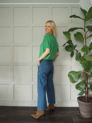 Cary Mohair Mix Round Neck Short Sleeve Jumper - 6 Colours