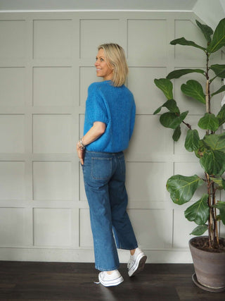 Cary Mohair Mix Round Neck Short Sleeve Jumper - 6 Colours