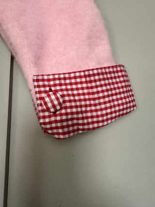 Jackson Jumper with Gingham Buttons and Cuffs - Baby Blue, Baby Pink, Black, Oatmeal