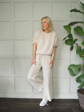 Cary Mohair Mix Round Neck Short Sleeve Jumper - 6 Colours