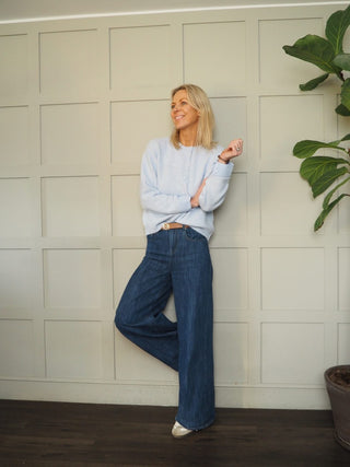 Jackson Jumper with Gingham Buttons and Cuffs - Baby Blue, Baby Pink, Black, Oatmeal