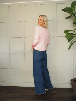 Jackson Jumper with Gingham Buttons and Cuffs - Baby Blue, Baby Pink, Black, Oatmeal