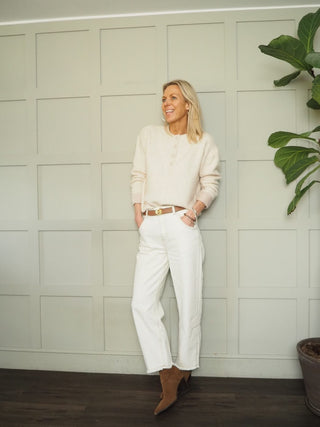 Jackson Jumper with Gingham Buttons and Cuffs - Baby Blue, Baby Pink, Black, Oatmeal