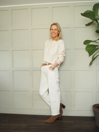 Jackson Jumper with Gingham Buttons and Cuffs - Baby Blue, Baby Pink, Black, Oatmeal