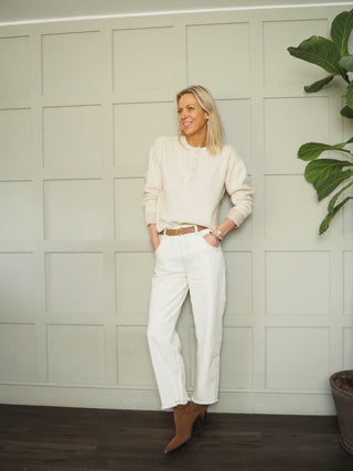 Jackson Jumper with Gingham Buttons and Cuffs - Baby Blue, Baby Pink, Black, Oatmeal