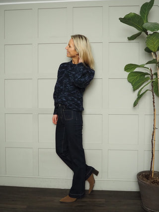 Violetta Skinny Flare Bootcut, Mid Rise Jeans with Square Front Pockets - Black, Dark Indigo, Denim Blue, Ecru, Grey, Khaki