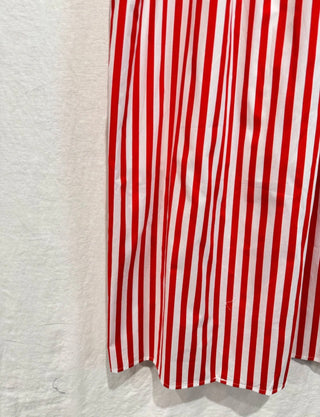 Leonard Striped Sundress - Khaki, Red