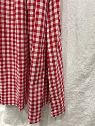Fiona Checked Sundress - Red/Off White