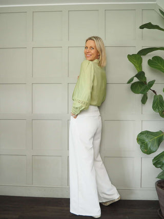 Belle Long Sleeve, Ruffle Collar Blouse, Best Seller - 9 Colours