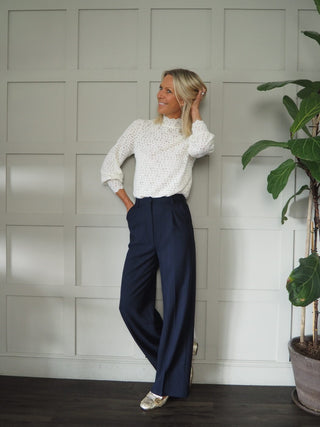 Phipps Long Sleeve Blouse - Black, Off White