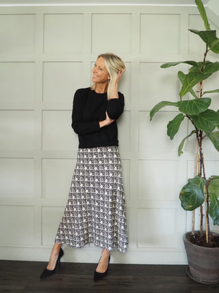 Evina Cashmere Round Neck Jumper with Ribbing Detail by Part Two - 6 Colours