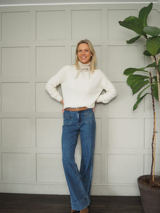 Frenchie Cashmere Mix Knitted Mini Scarf - 11 Colours