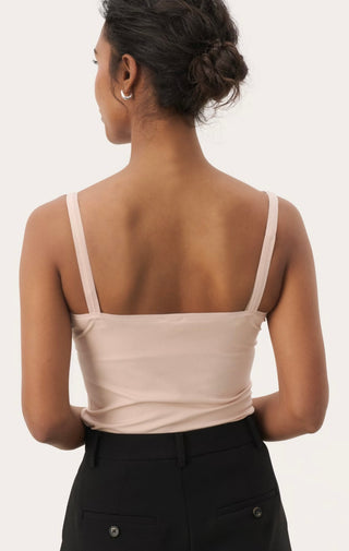 Hydda Soft, Stretch Vest with V Neckline by Part Two - Black, Cream, Pink