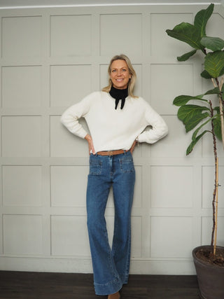 Frenchie Cashmere Mix Knitted Mini Scarf - 11 Colours