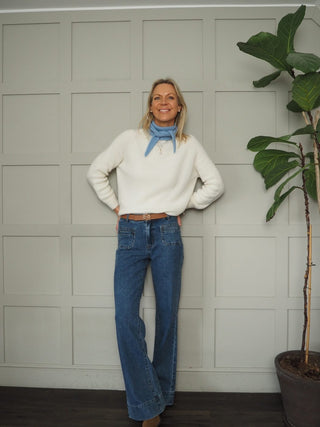 Frenchie Cashmere Mix Knitted Mini Scarf - 11 Colours