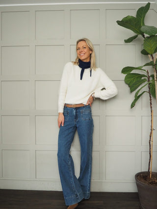 Frenchie Cashmere Mix Knitted Mini Scarf - 11 Colours