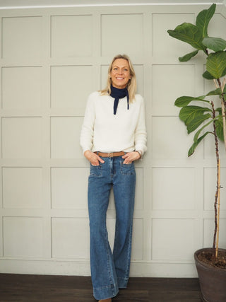 Frenchie Cashmere Mix Knitted Mini Scarf - 11 Colours