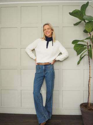 Frenchie Cashmere Mix Knitted Mini Scarf - 11 Colours