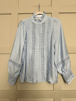 Belle Long Sleeve, Ruffle Collar Blouse, Best Seller - 9 Colours