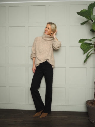 Violetta Skinny Flare Bootcut, Mid Rise Jeans with Square Front Pockets - Black, Dark Indigo, Denim Blue, Ecru, Grey, Khaki