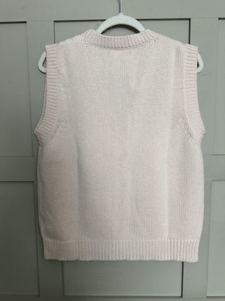 Denner Cashmere Mix Sleeveless Cardigan - Soft Pink