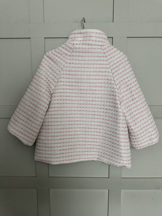 Twilight Jacket with 3/4 Length Sleeves, High Collar &amp; Popper Fastening - Camel, Pink, Sky Blue