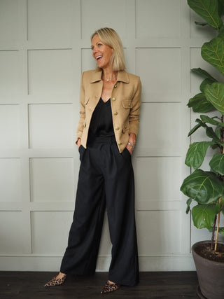 Valentine Lined Boucle Blazer with Gold Buttons and Pockets - 5 Colours