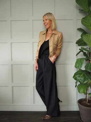 Valentine Lined Boucle Blazer with Gold Buttons and Pockets - 5 Colours