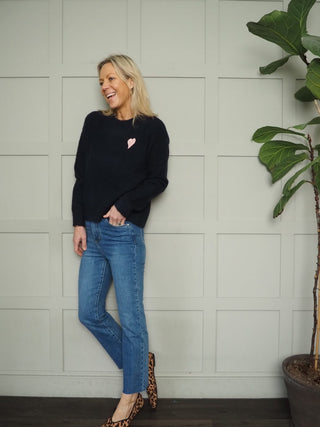 Bloomsbury Straight Leg, High Rise Jeans - Denim Blue